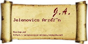 Jelenovics Arzén névjegykártya